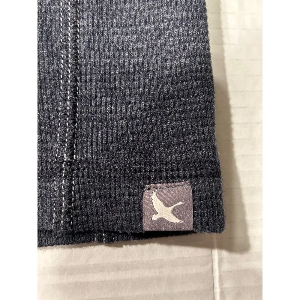 Eddie‎ Bauer Crew Neck Pullover Waffle Knit Sweater Dark Gray Cotton Mens S